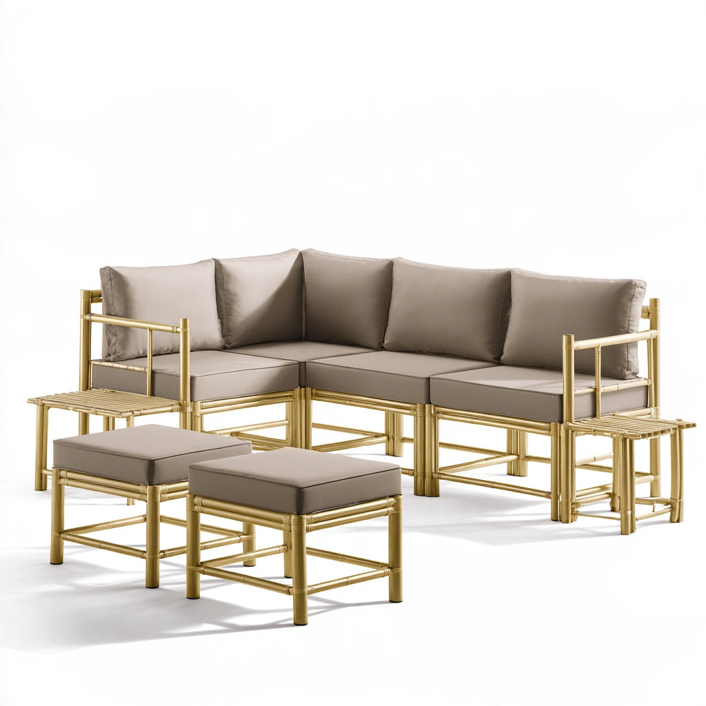 Tuinset met tafel en stoelen, kleur grijs