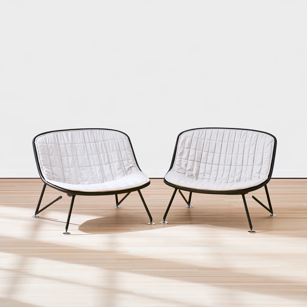 Accentfauteuil met stoffen bekleding, kleur lichtgrijs