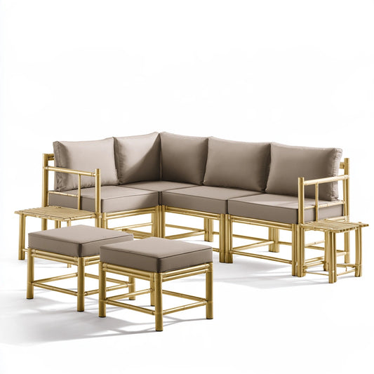 Tuinset met tafel en stoelen, kleur grijs