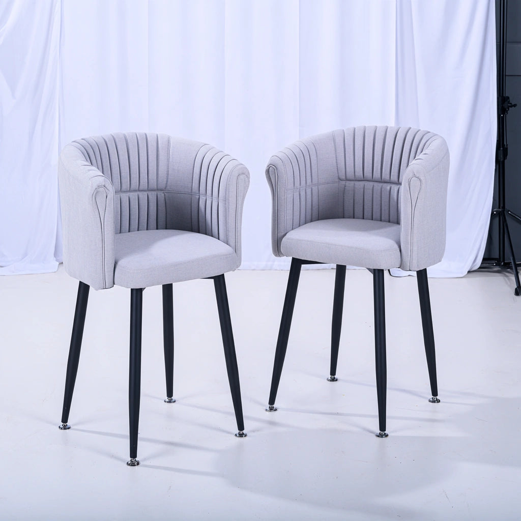 Accentfauteuil met stoffen bekleding, kleur lichtgrijs