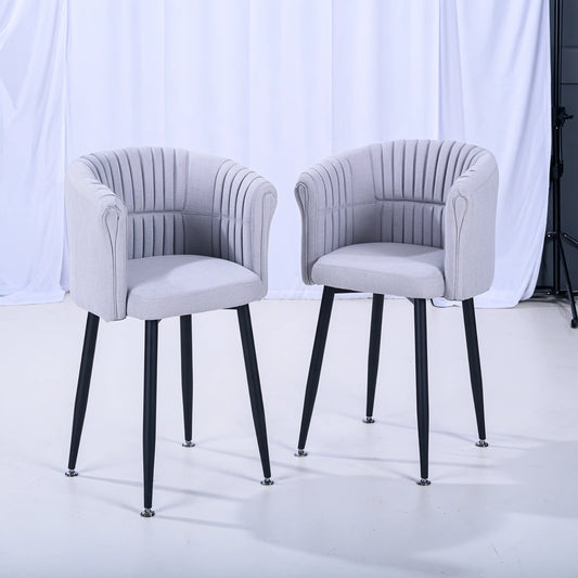 Accentfauteuil met stoffen bekleding, kleur lichtgrijs