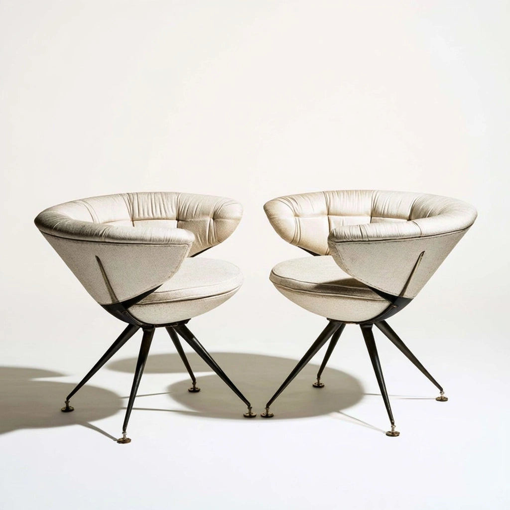 Accentfauteuil met stoffen bekleding, kleur lichtgrijs