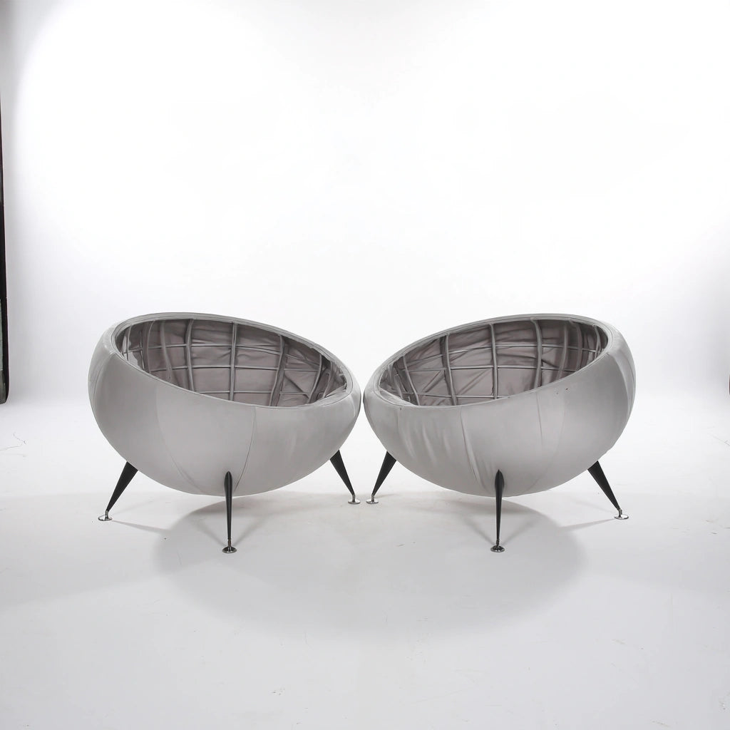 Accentfauteuil met stoffen bekleding, kleur lichtgrijs