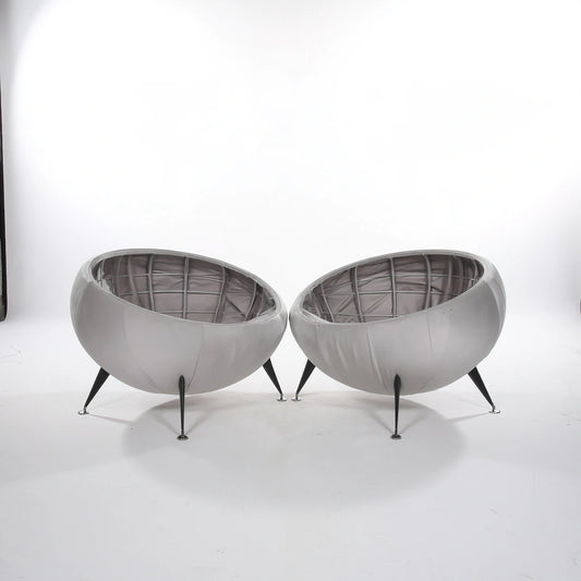 Accentfauteuil met stoffen bekleding, kleur lichtgrijs