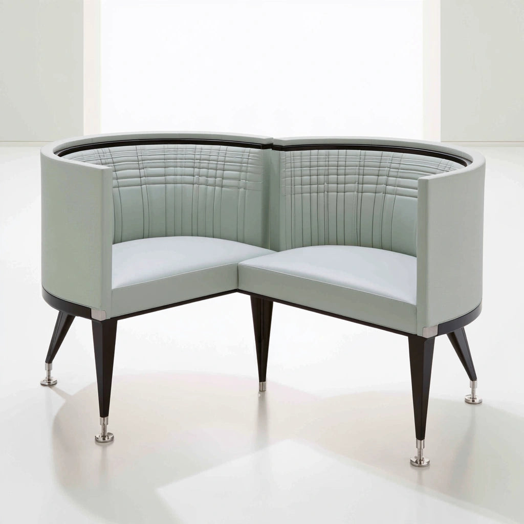 Accentfauteuil met stoffen bekleding, kleur lichtgrijs